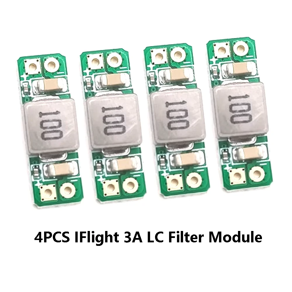 A IFlight LC Filter Module 3A 5-36V Built-in Reverse Polarity Protection for RC FPV Freestyle Drone Camera AV Transmitter （4ps