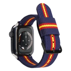 Nylon strap for apple iwatch10/9/8/11 42/44/45mm wrist band nylon Ultra2 8 49mm Spain español flags 38/40/41mm 42 46mm series 10