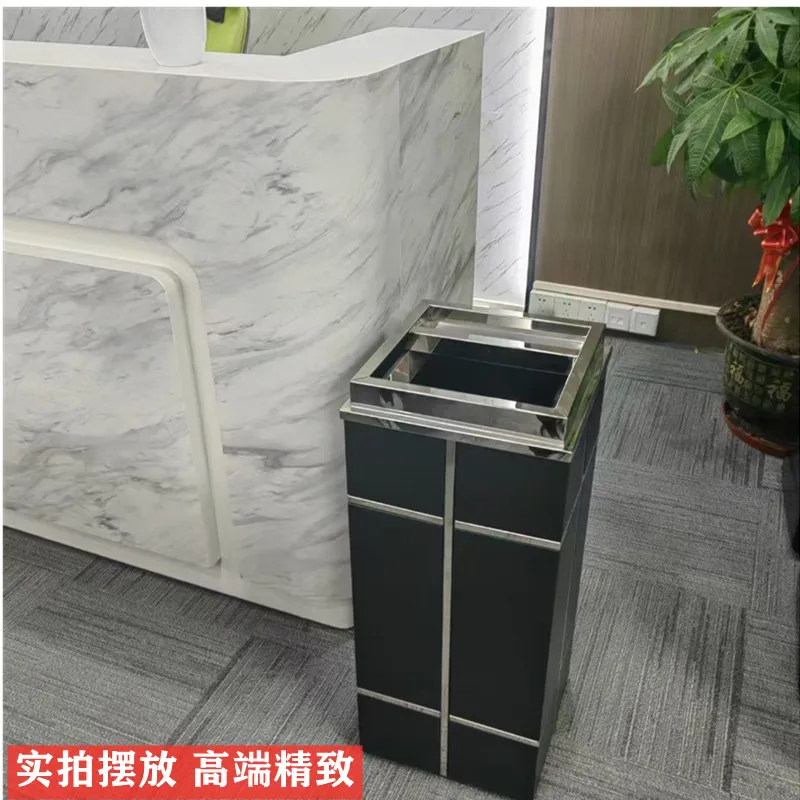 Hotel lobby trash can with ashtray vertical corridor elevator entrance extinguishing chimney classical Chinese ash bucket Shunna