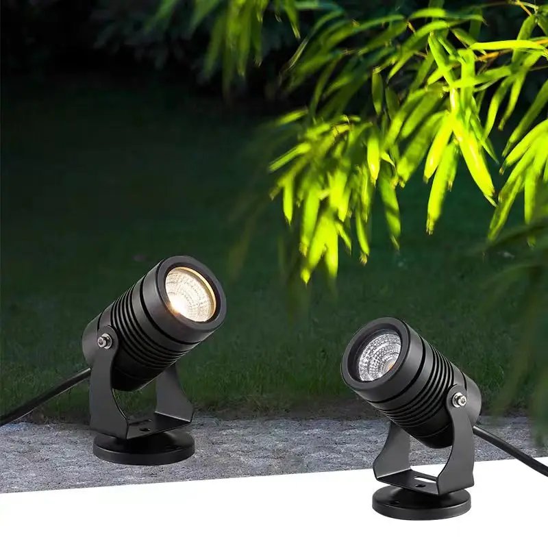 5W Aluminum LED Garden Lighting Cable 0.5m/1m Indoor Outdoor Column Lawn Light Waterproof Spotlights for AC110V/220V 12-24V