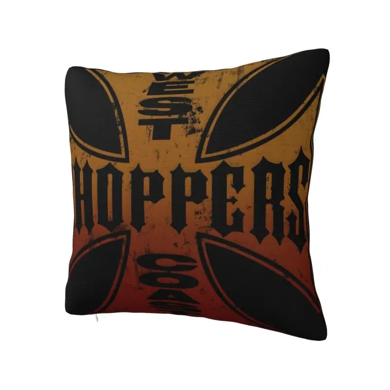 West Coast Iron Cross Choppers Pillow for Sofa Nordic Cushion Cover Car Pillowcase