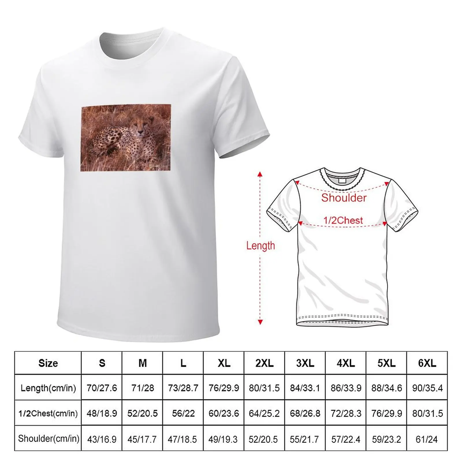 Cheetah Stare T-shirt anime boys whites mens workout shirts