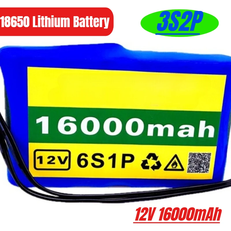 

18650 Lithium Battery 3S2P 12V 16000mAh Rechargeable Battery Lithium Battery Pack with BMS + Charger