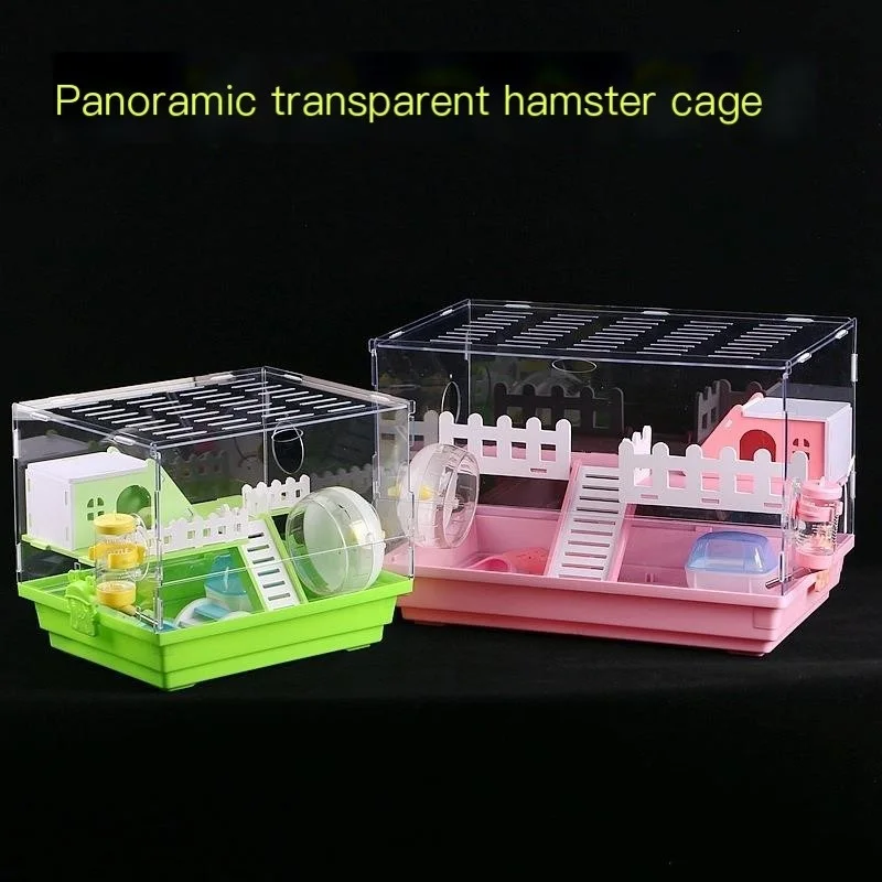 

Panoramic Transparent Hamster Cage Guinea Pig Guinea Pig Hamster Supplies Acrylic Plexiglass Cage Pet Supplies
