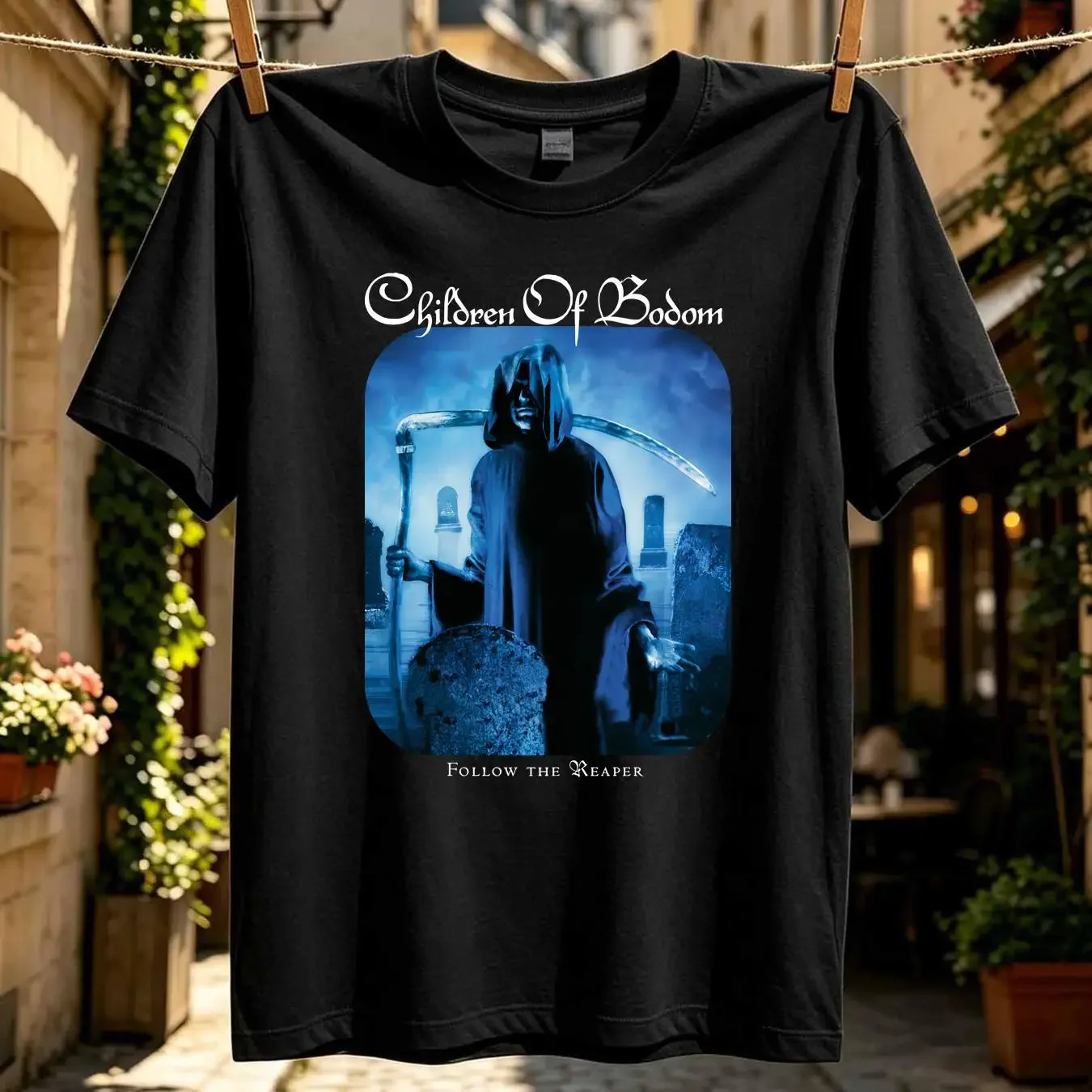 washed T Shirt NWT Children of Bodom Follow the Reaper Melodic Death Metal Band S 4XL long or short sleeves vintage Washed