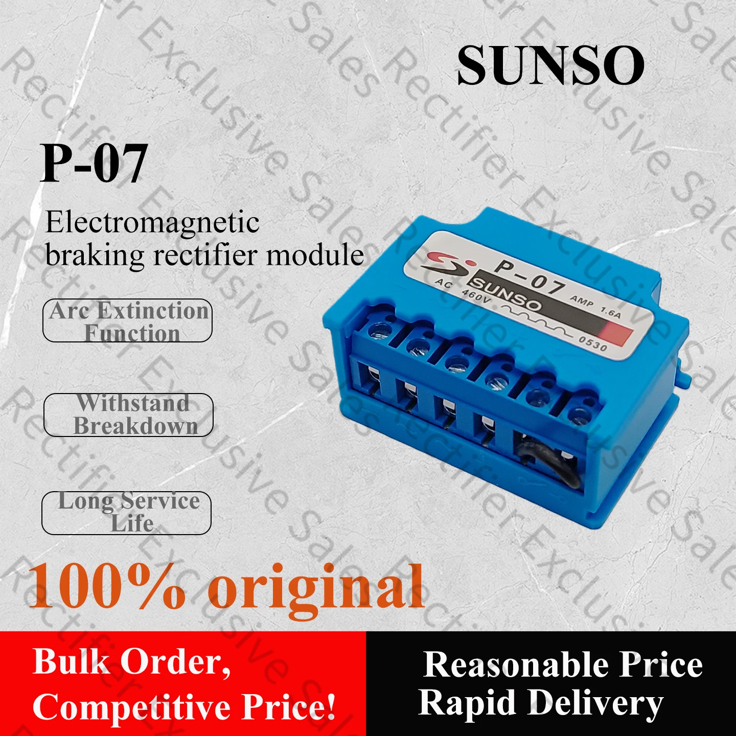 SUNSO Rectifier P-07  1.6A AC460 Motor Brake Rectifier Module
