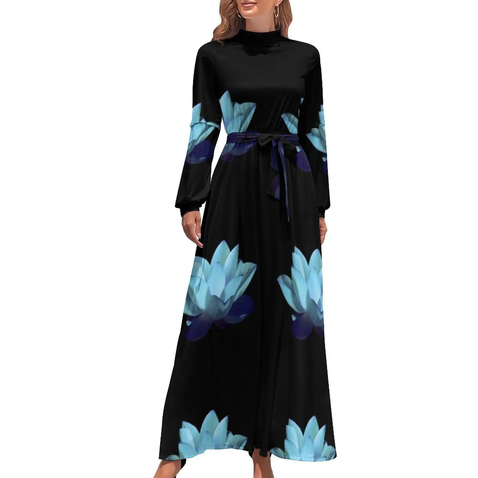 

spiritual blue lotus Long Dress birthday dress dresses for official occasions