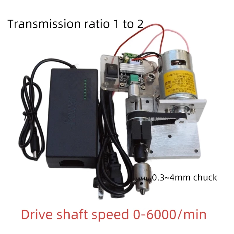 775 DC Motor Drill Chuck Foward and Reverse Control JT0 Chuck DIY Table Bench Drill High Torque DIY Electric Polishing Tool