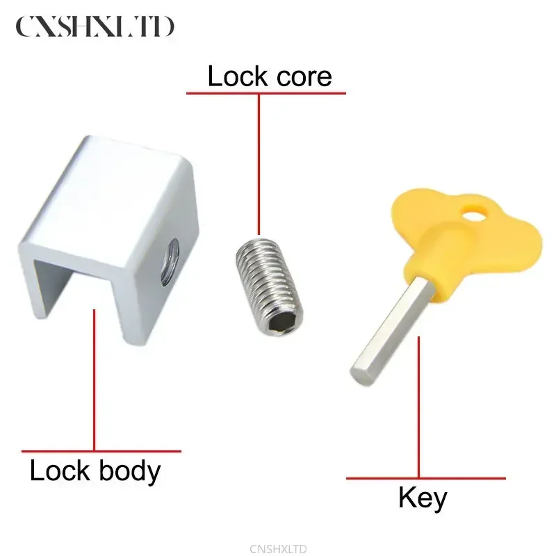 Window Security Key Lock Sliding Doors Windows Restrictor Child Safety Anti-theft Door Stopper Household Improvement Hardware
