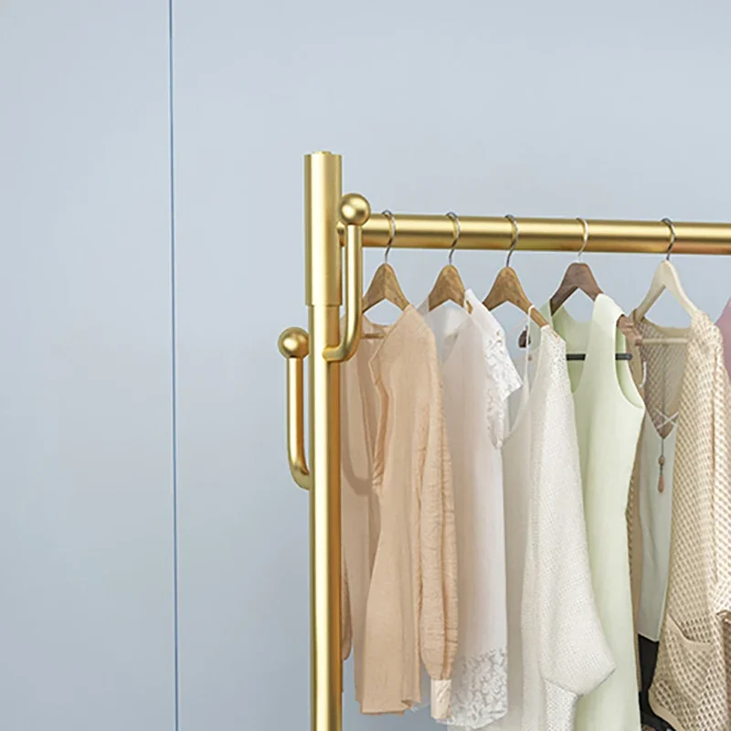 Shop Gold Metal Clothes Rack Stand Indoor Boutique Coat Display Clothes Rack Floor Hanging Modern Burro Ropa Perchero Furniture