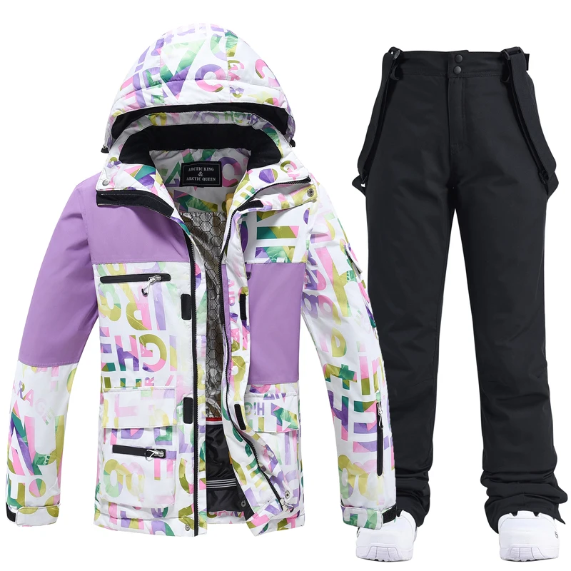 -30,Snow Wear, Clothing for Snowboarding, Winter Clothes Ski, Snow Jacket and Pant Sets, Snowboarding Clothing for Men and Women