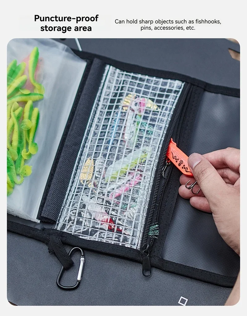 Luya Transparente gefälschte Ködertasche, PVC-Innentasche, geteilte wasserdichte Aufbewahrungstasche, Aufbewahrungstasche für Angeln, Sortierungszubehör – Detail 23