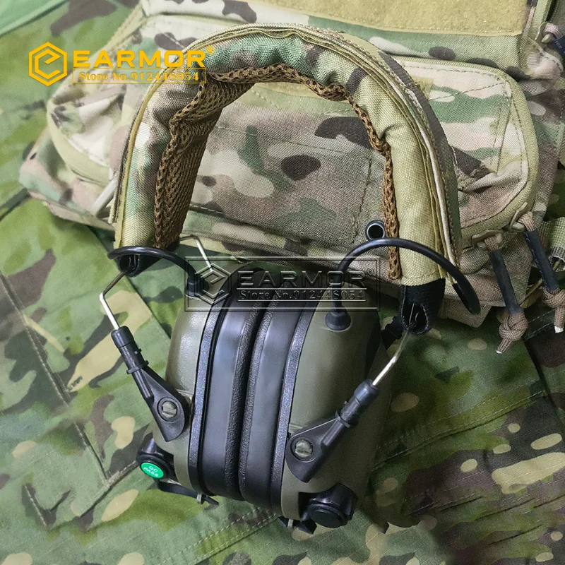 EARMOR M31 MOD4 Tactical Headphone & Headband of Headset Noise Canceling Earmuffs Military Anti-Noisy Shooting Earphone