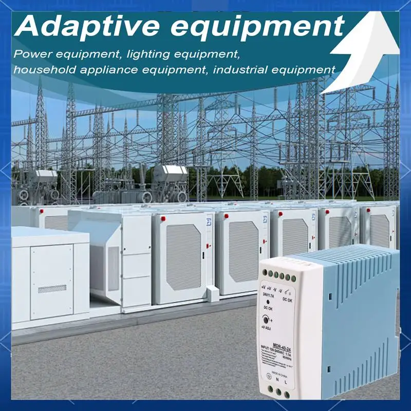 MDR-40-24V 24V 40.8W Din Rail Power Supply Ac-Dc Driver Voltage Regulator Power Suply 100V-240V