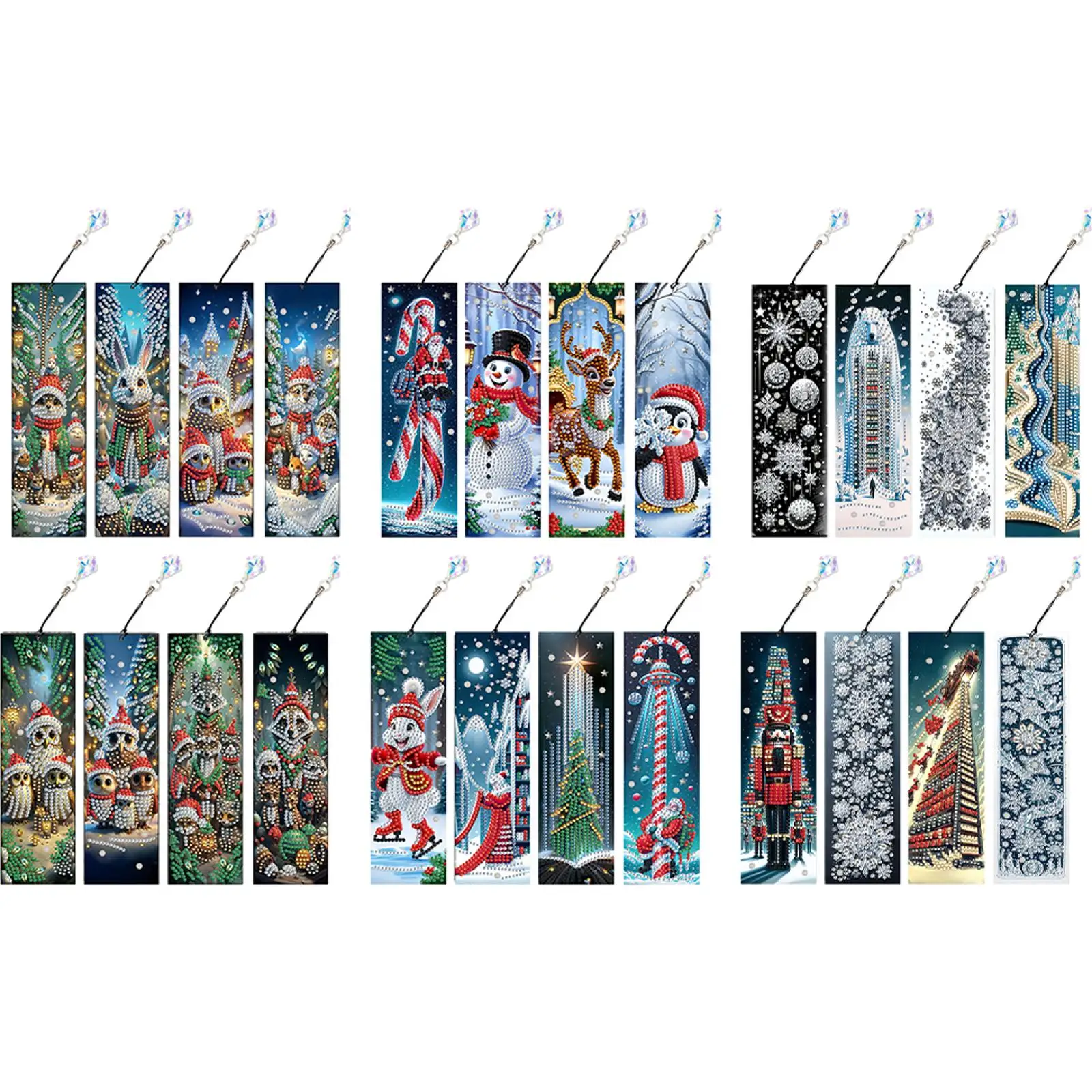 

Christmas DIY Diamond Painting Bookmark with Pendants creative Diamond Art Bookmark Set Multi Style Handmade Reading Bookmarks