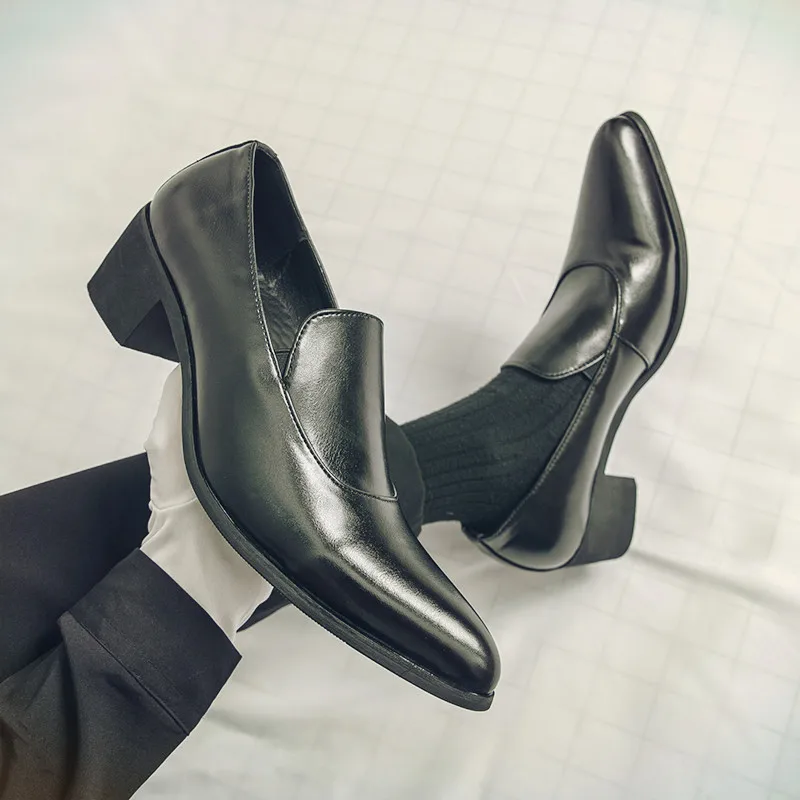 

Мужская деловая кожаная обувь Casual oes на шнуровке Oxs Wedding oes с острым носком, универсальная удобная дышащая резиновая подошва