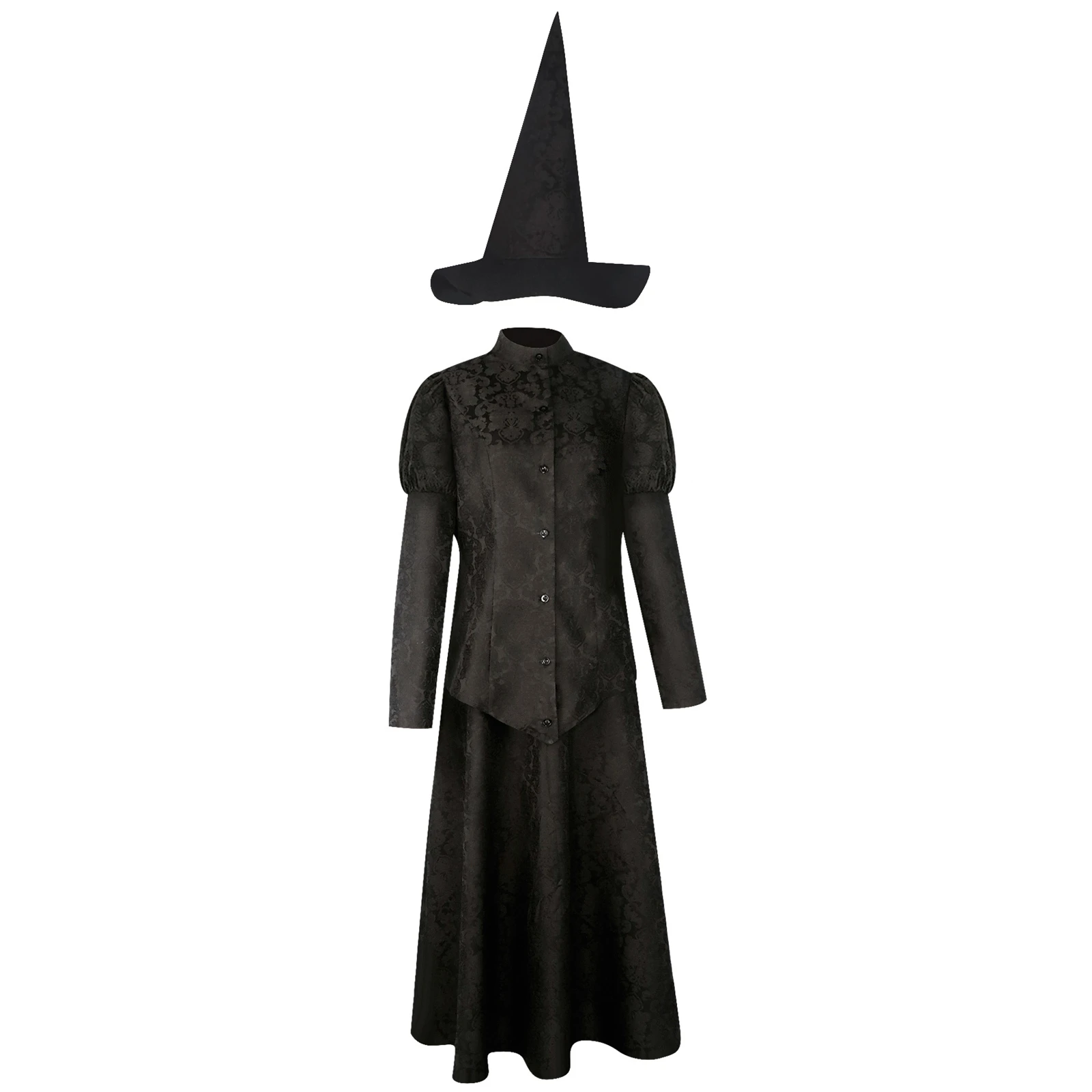 Disfraz de Elphaba de película, disfraz de bruja para mujer y niña, conjunto completo de Cosplay para fiesta de Halloween