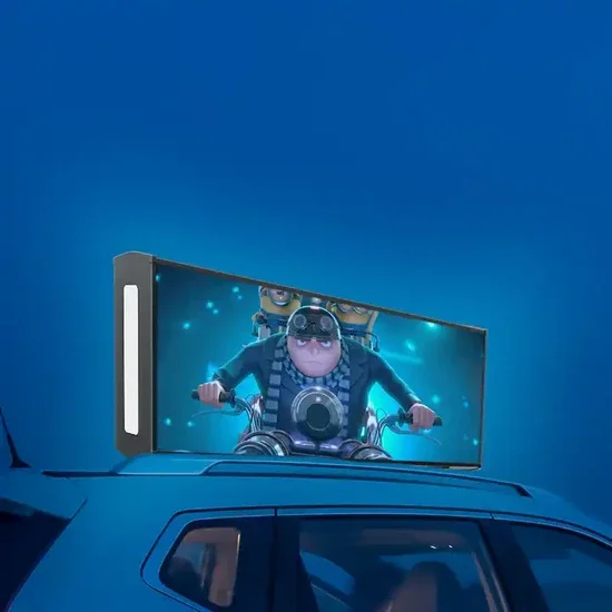 Custom Waterproof LED DisplayCar Roof Advertising Taxi Screen Message Display Waterproof Outdoor