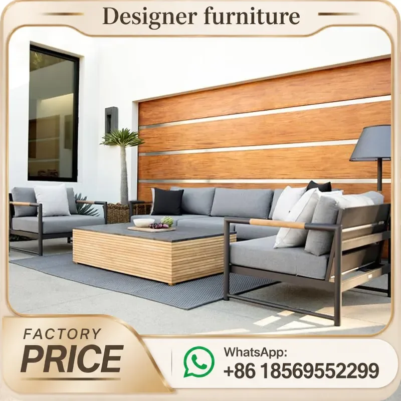 Outdoor Aluminum Alloy Single Lounge Sofa Waterproof Sunscreen For Garden Courtyard Villa Hotel High End Leisure Furniture