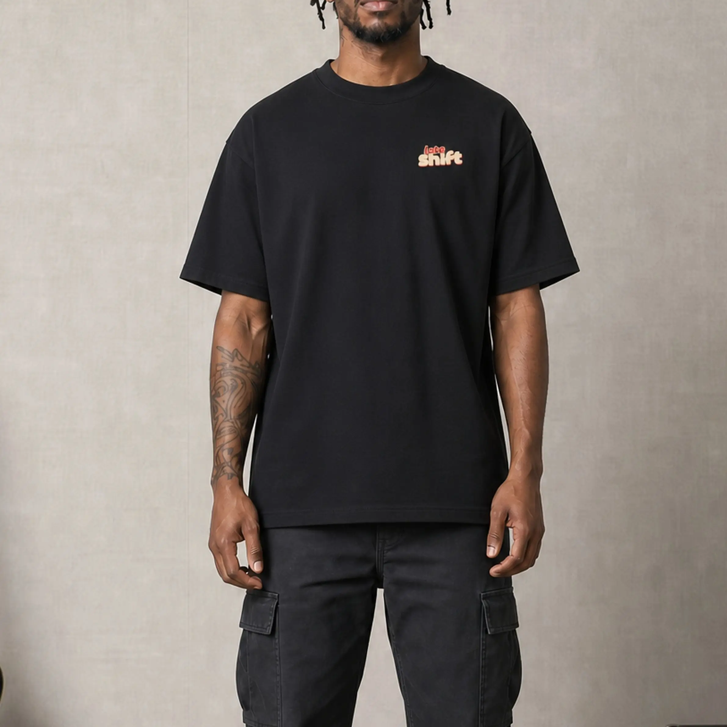 LATE SHIFT Vintage Comic Oversized Heavyweight T-Shirt