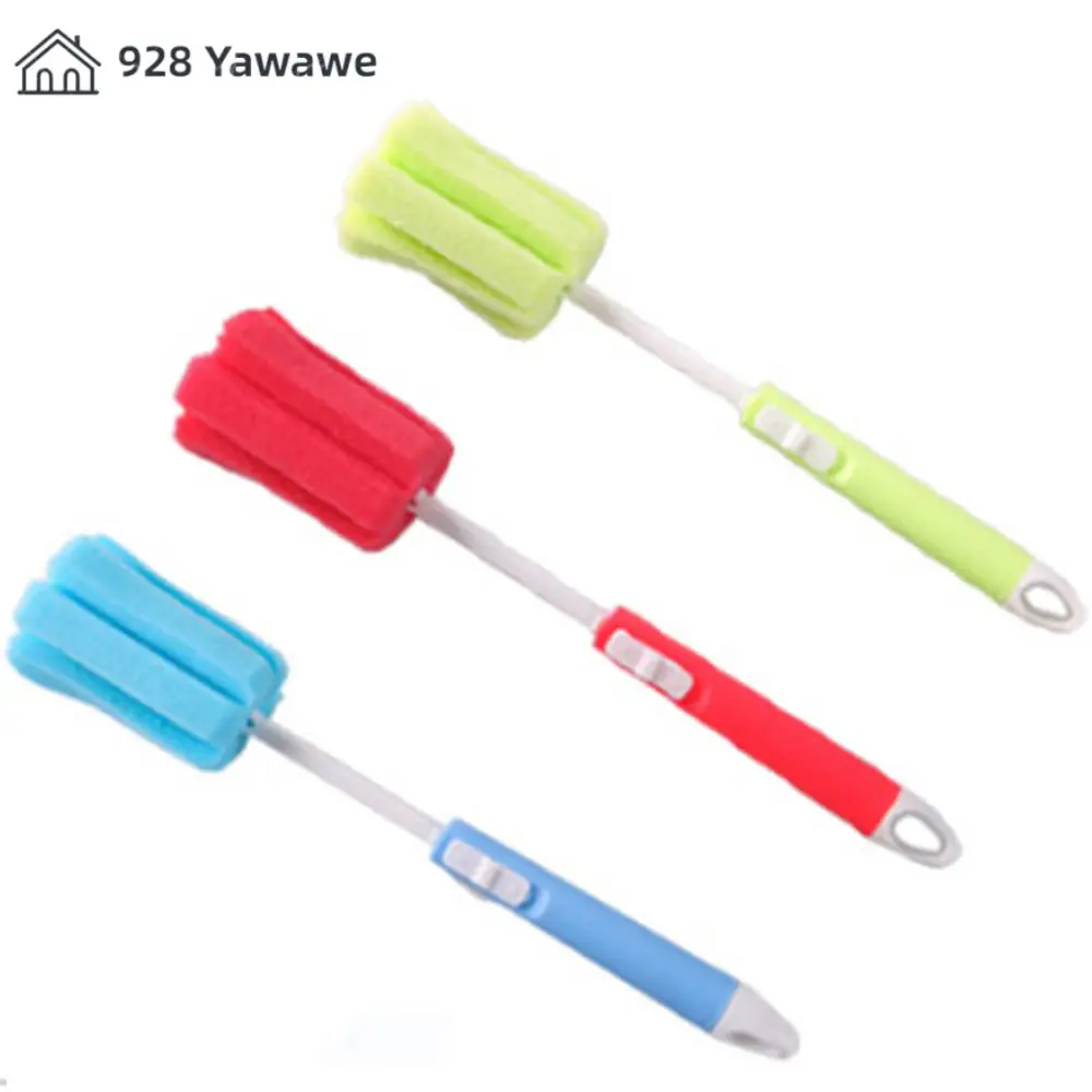 Soft Sponge Brush Efficient Cleaning Easy To Access Various Cups Can Be Used Soft Sponge Brush Green Water Bottle Cleaning Brush