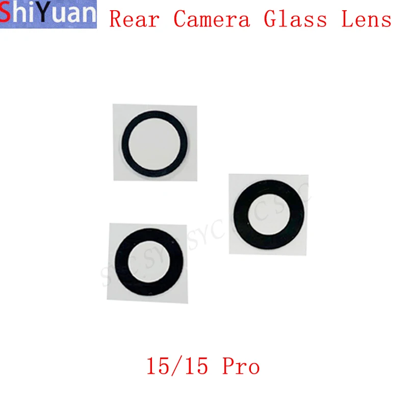 Back Rear Camera Lens Glass For iPhone 15 Pro Max 14 15 Plus Camera Glass Lens Replacement Repair Parts