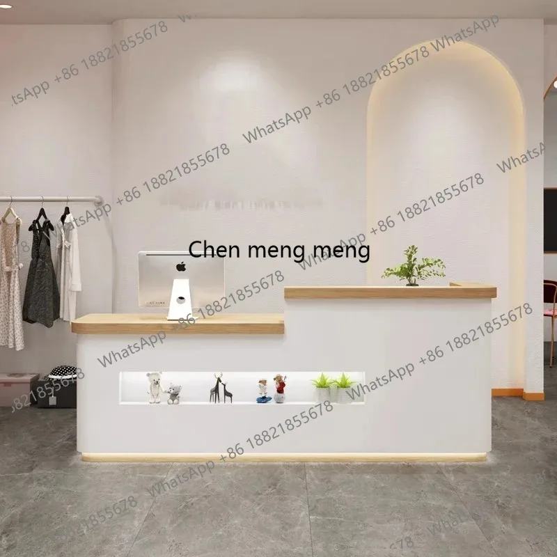 Office Secretary Furniture Beauty Salon Storage Customer Center Counter Reception Table Lectern Simple Desk Podium Professional