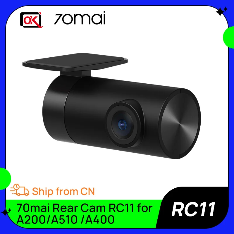 70mai Rear Cam RC11 for 70mai Dash Cam A200 A510 A400 Car DVR Rearview Dash Cam Support Parking Recording