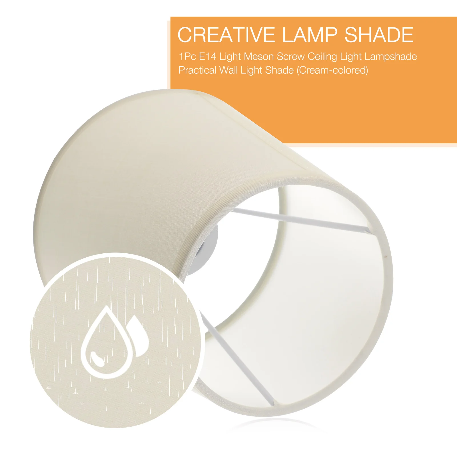

1 шт., современный кремовый абажур, прочный металлический настенный светильник из ПВХ, люстра для спальни, декоративная потолочная подвеска, ткань для защиты от пыли