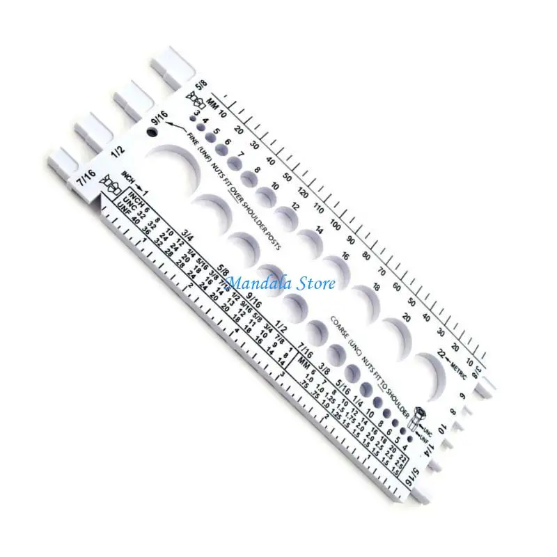 U2JC Convenient Bolt Thread Checker Gauges Measuring Tool Bolt Thread & Metric Measuring Tester Checking Screw Nut