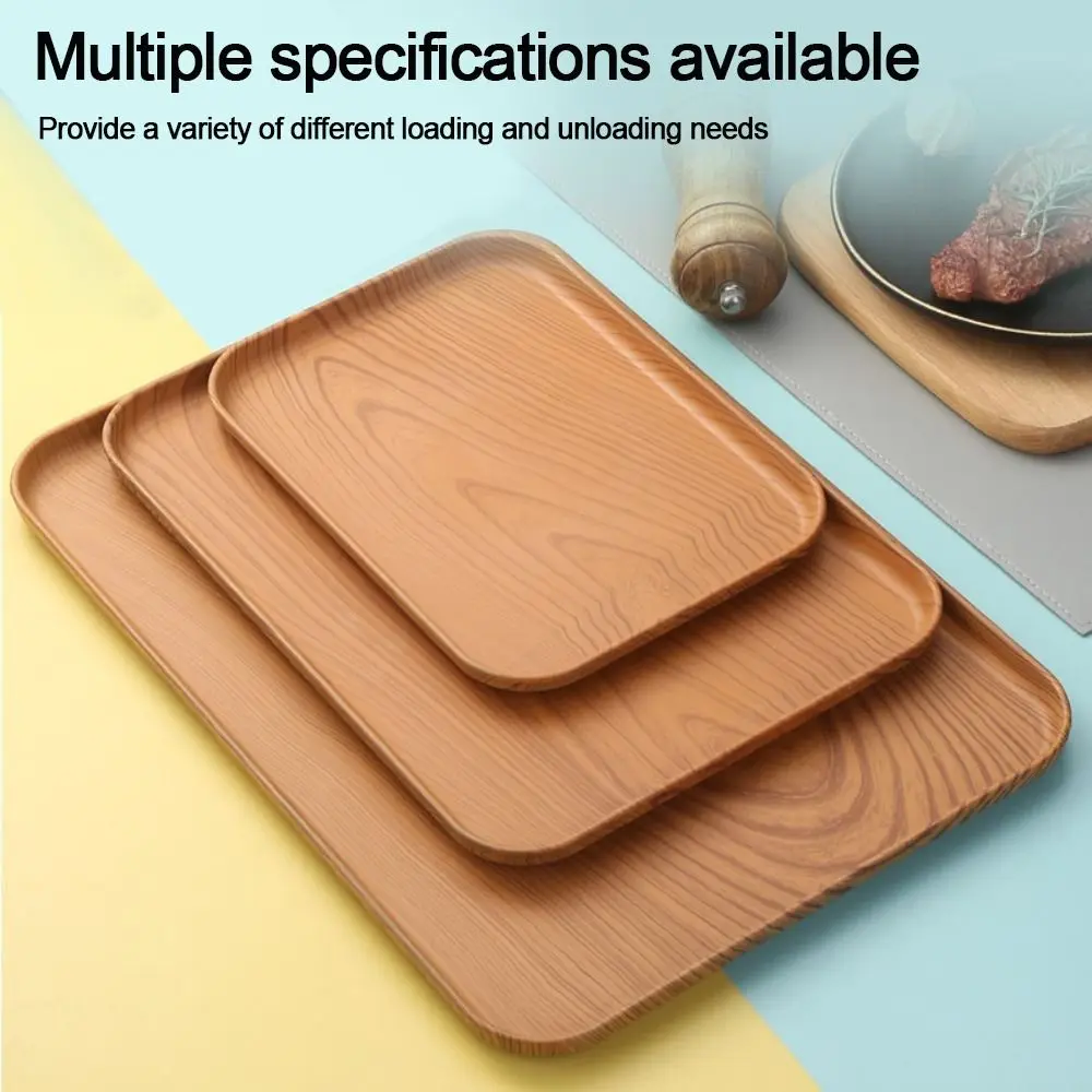 Nordic PP Pallet Plastic Tray Food Bread Pan Rectangular Storage Household Kitchen Supplies Hotel Service Tray Dessert