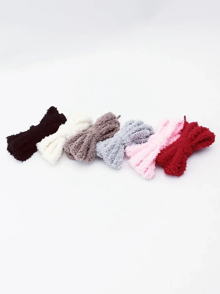 1 Pair Casual Sneaker Shoe Laces for Sneakers Accessory in Multiple Sizes Adjustable Length Fashion Fluffy Round Rope Shoelaces