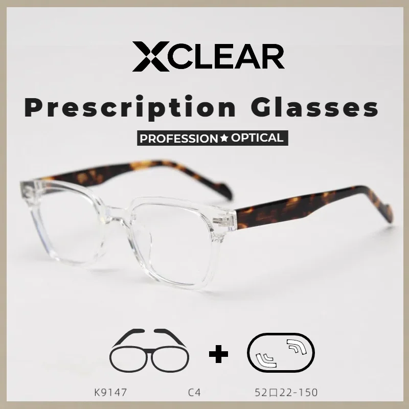 

Xclear Rectangle Retro Myopia Prescription Glasses Versatile Currents High Quality Anti Blue Ray Progressive Optical Eyeware