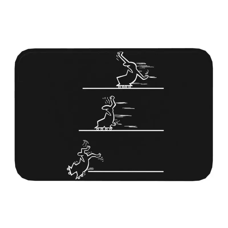 Custom La Linea Roller Skating Doormat Entrance Kitchen Bathroom Door Floor Mats Animated Cartoon Living Room Rug Carpet Footpad