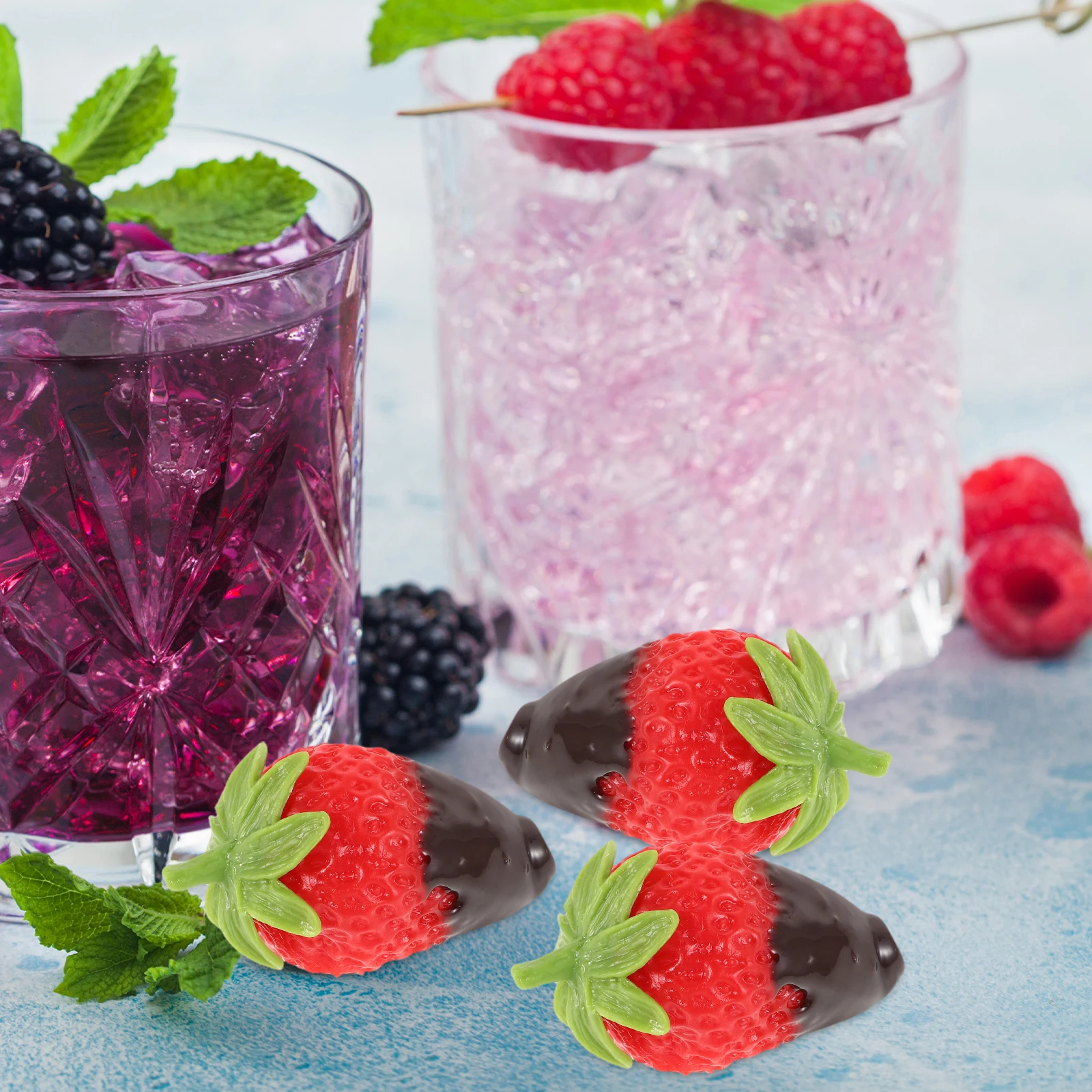 

4pcs Realistic Artificial Fruits Decor Simulation Strawberry Centerpieces For Home Party Kitchen Diy Craft Supplies Fake Fruit