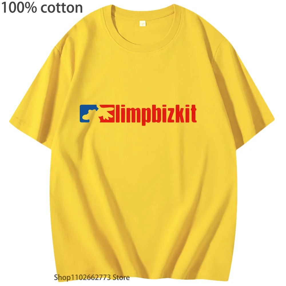 Limpbizkit-camiseta com letra gráfica masculina e feminina 100% algodão, camiseta de verão, roupa estética casual, roupas da moda