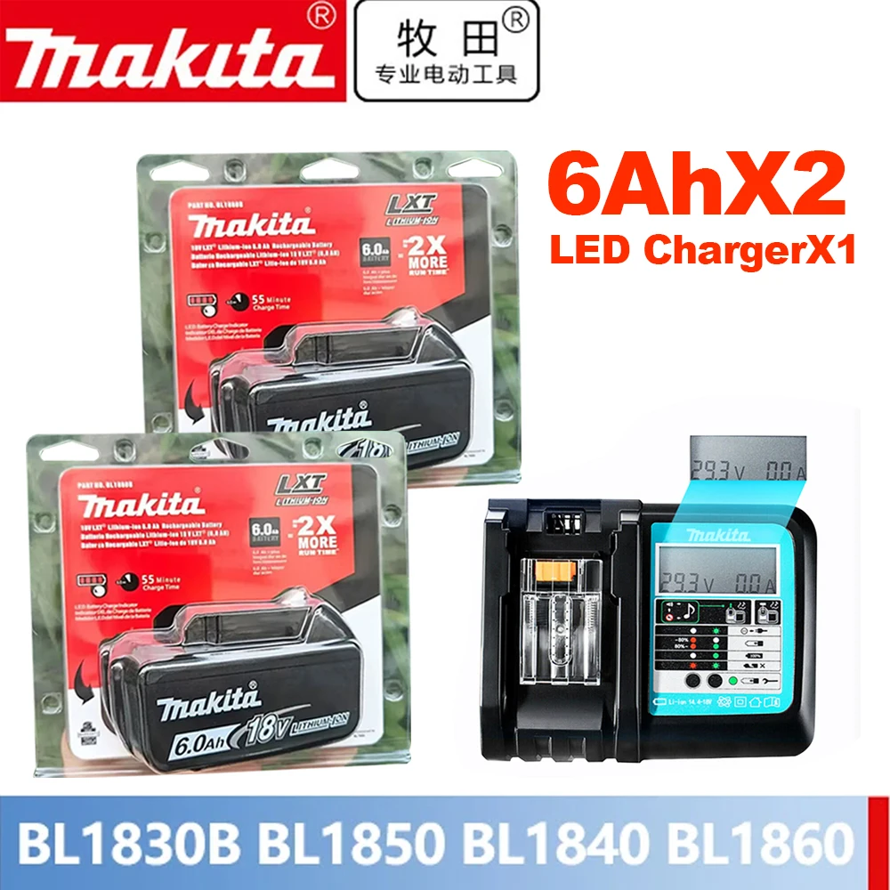

Genuine Makita 18V Battery 6ah,With Battery Indicator Rechargeable Makita Battery,BL1830 BL1840 BL1850 Power Tool Battery