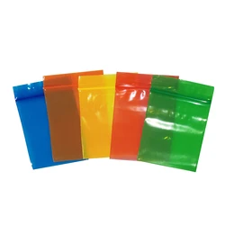 200Pcs Resealable Plastic Colours Zip Lock Bags Clear Food Biscuit Candy Jewelry Gifts Photo Battey PE Storage Packaging Pouches