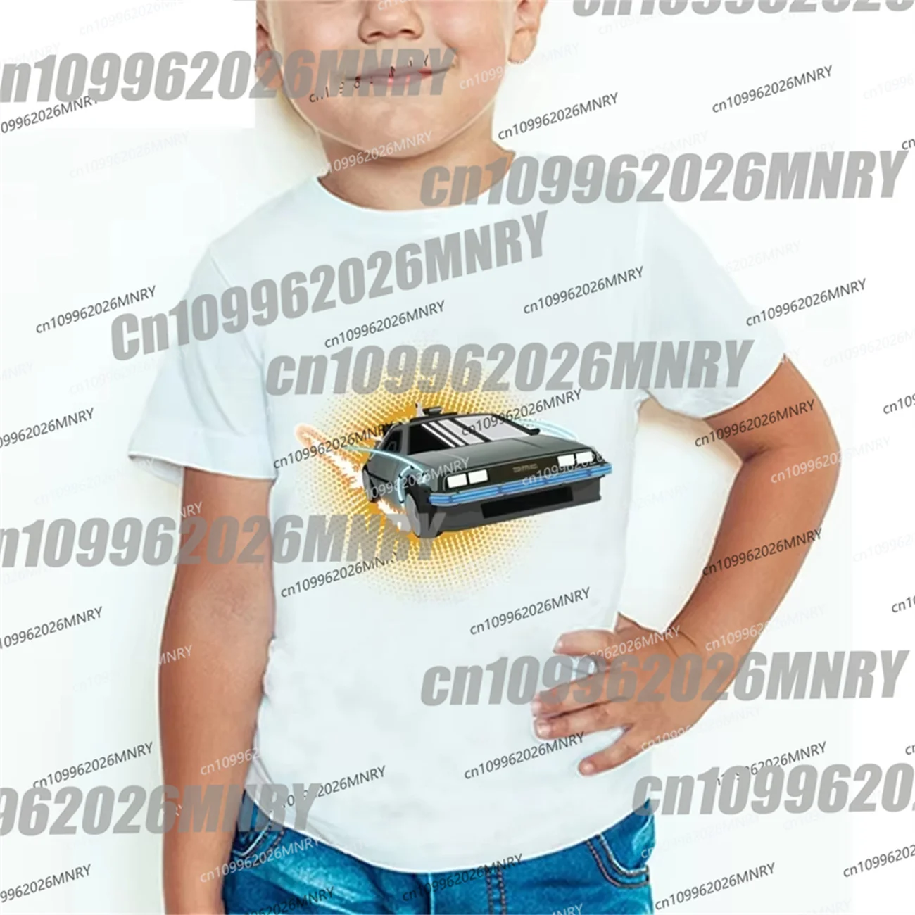 Children Back to the Future DMC Delorean T shirt Boys Girls Short Sleeve Summer Tops Kids Fashion Moto Clothes Men Woman Top
