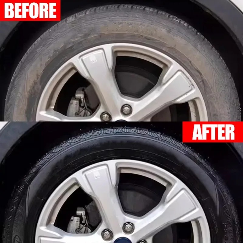 50g Car Tire Retreading Paste Shine Coating Tyre Gloss Hydrophobic Sealant Wax Maintenance Long Cleaner Tire Agent Refurbishing