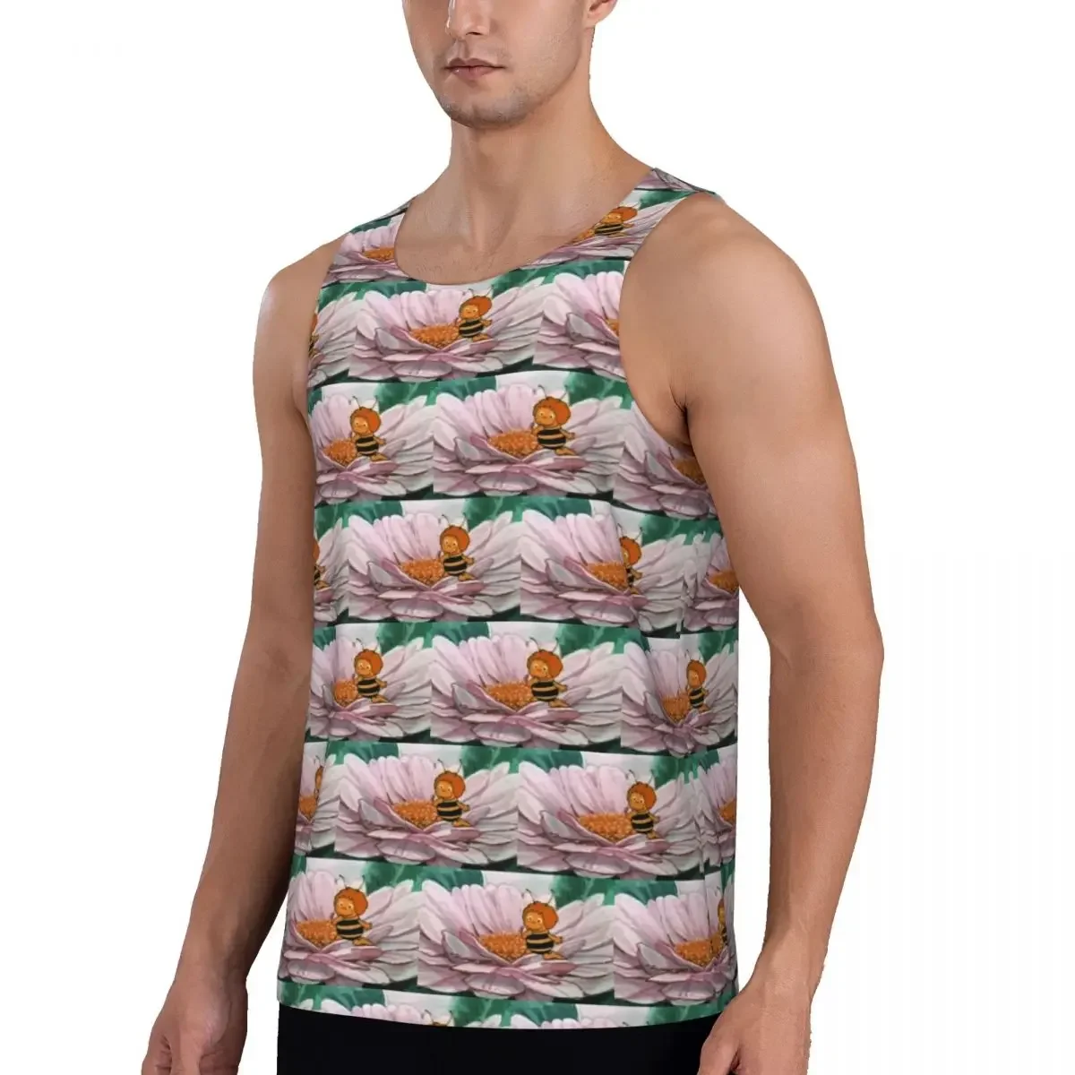 Quick Dry Maya The Bee Gym Tank Muscle Sleeveless Shirt Bodybuilding Breathable Vest