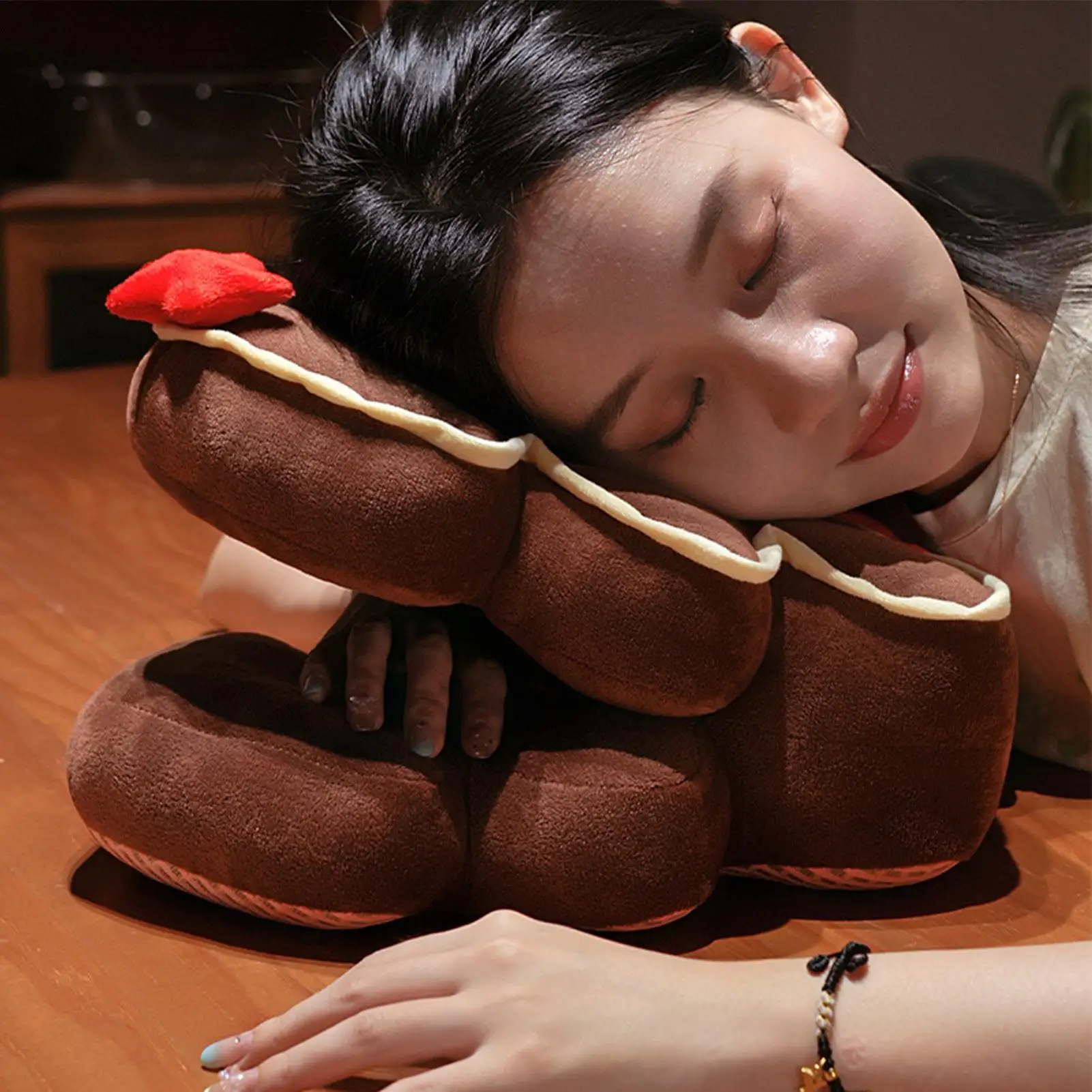 Christmas Tree Pillow Christmas Tree Shape Plush Throw Pillow Nap Sleeping Cushion Cuddly Scene Prop For Stage Patio