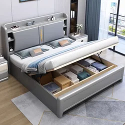 Queen Aesthetic European Double Bed Luxury Royal King Size High End Double Bed Modern Sleeping Camas Marimonial Home Furniture