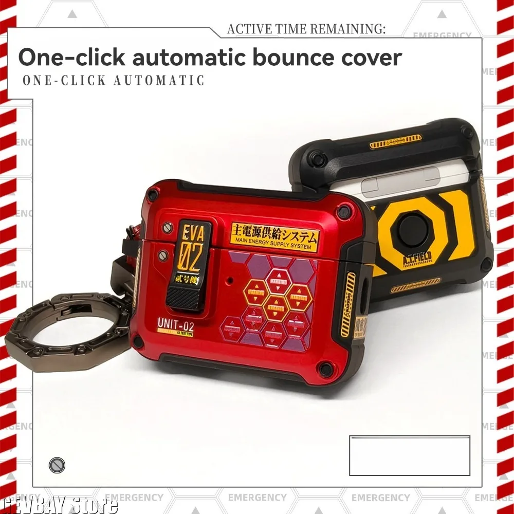 

Защитный чехол для наушников Apple AirPods Pro 3/2 в стиле Mecha Wind с замком-фиксатором