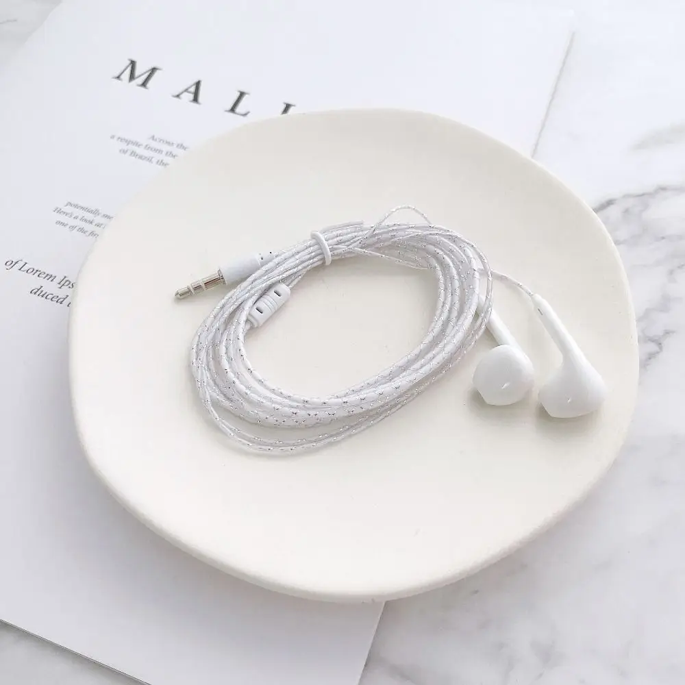 1Pcs 2m/3 Meters Cable Length Wired Headset Black White Monitoring Recording Bass Earplugs Anchor 3.5mm