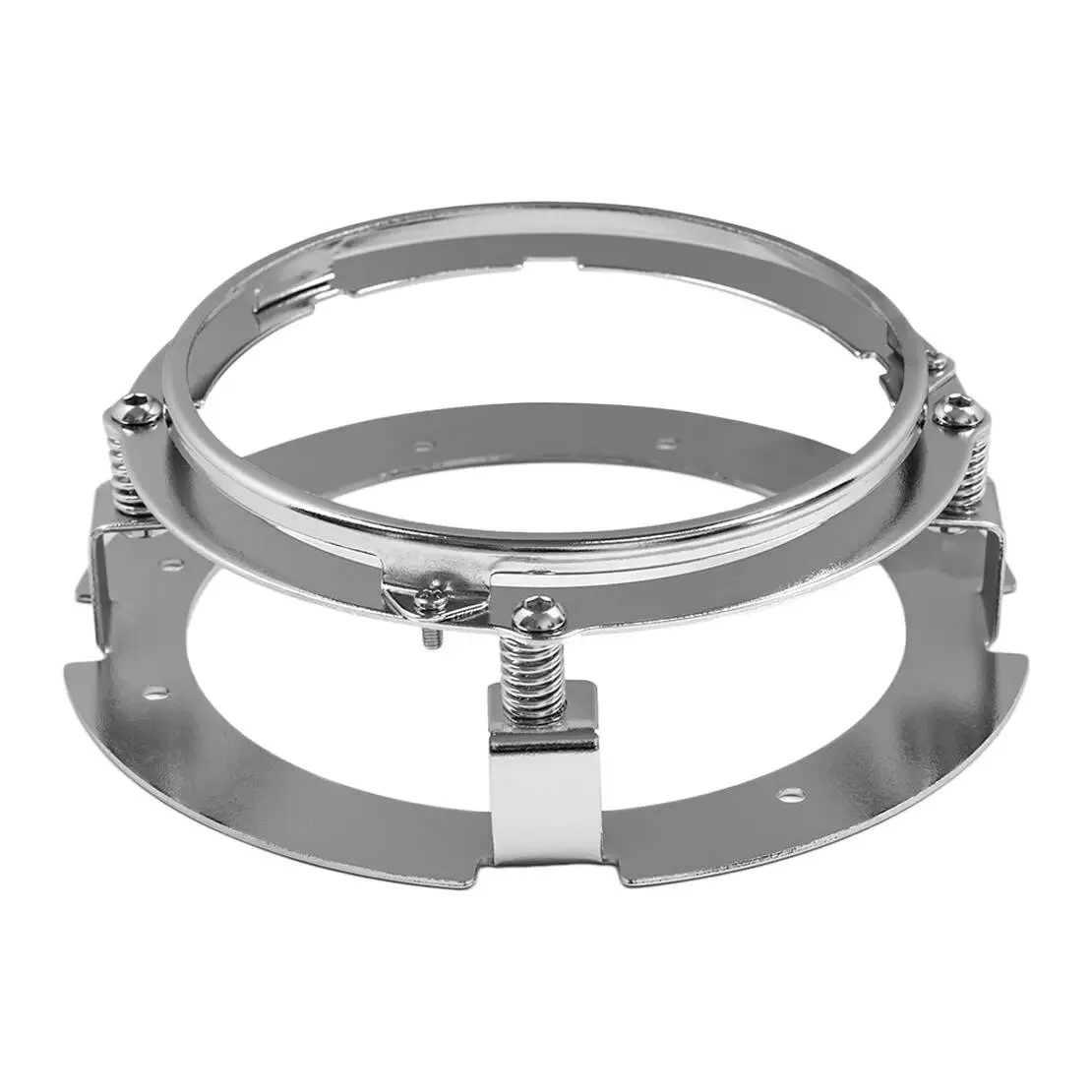 

Universal Motorcycle 5.75" Round Headlight Headlamp Mounting Ring Bracket Holder Adapter Silver
