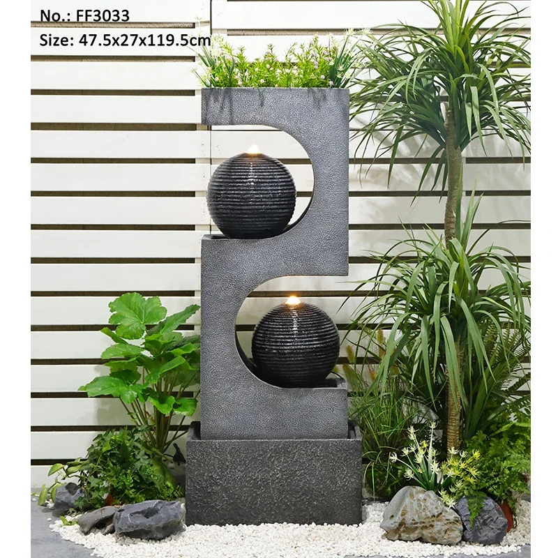 Patio Decoration Modern Garden Water Feature Outdoor Waterfall Swimming Pool Indoor Fountain 