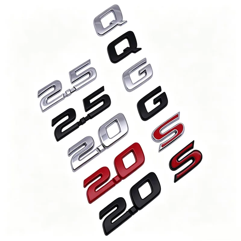 3D metal Q G S 2.0 2.5 car displacement sticker for Toyota Camry car modification parts