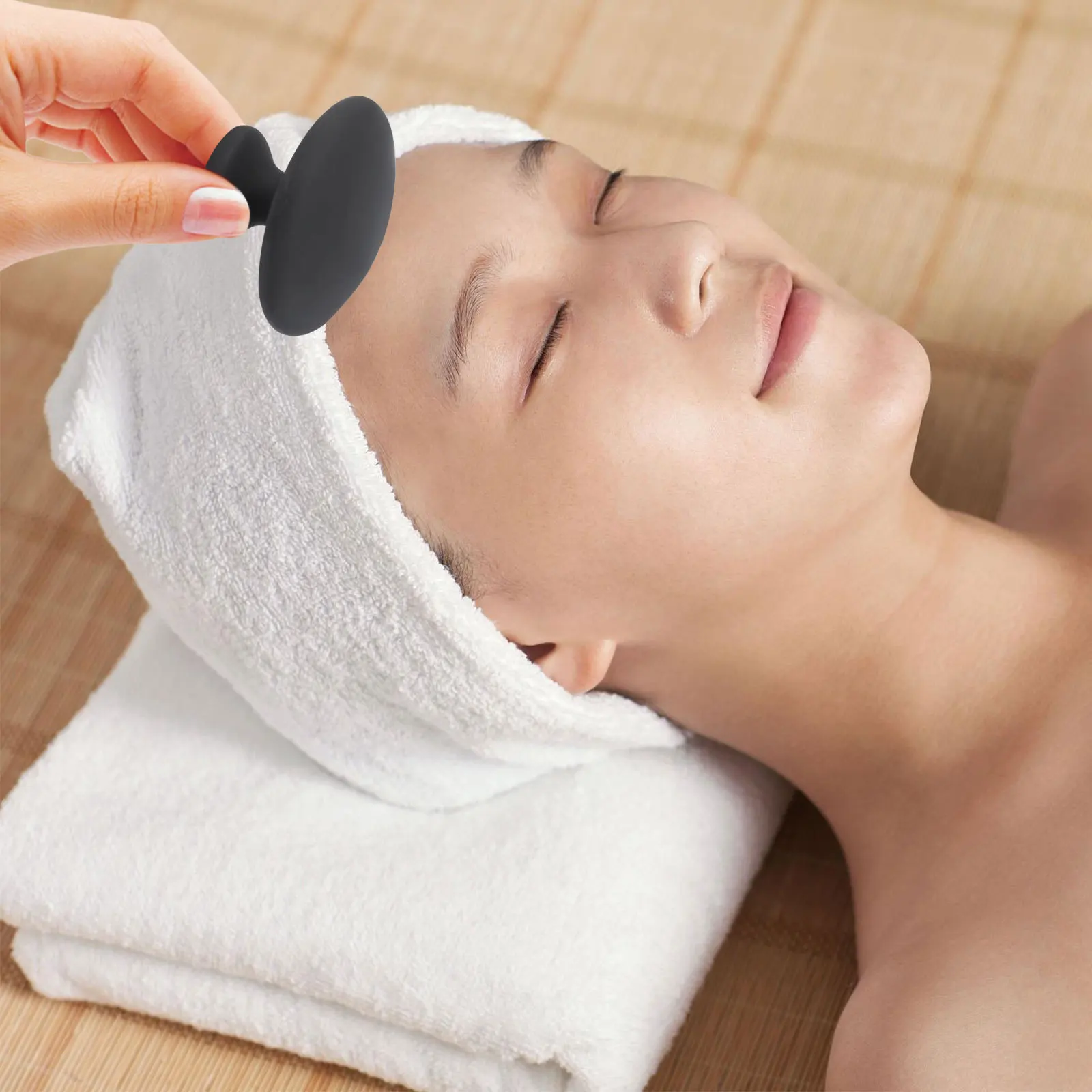 

2Pcs Massage Stones Mushroom Shape Heat Retention Therapy Tool Spa Body Relaxation Gua Sha Face Neck Muscle Massager