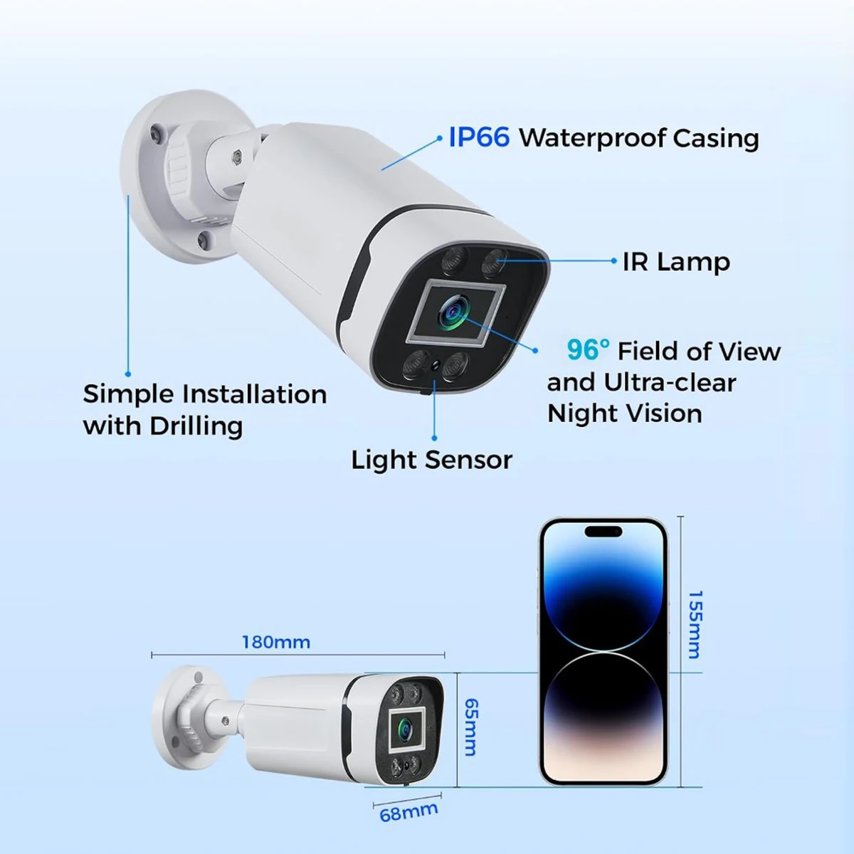 Xmeye AI Smart IP POE Camera 5MP 4MP Night Vision Full Color Audio Onvif Face Detection White LED Outdoor Enhanced Video Monitor